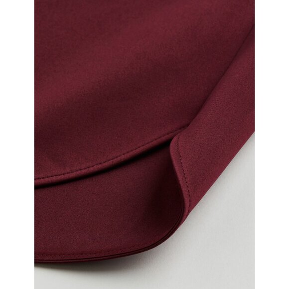 NWT H&M Burgundy Satin Pocket Skirt - Picture 2 of 16